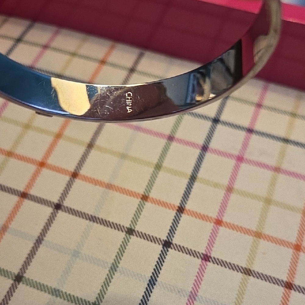 Coach Silver Tone Bracelet with Op Art Logo Design - Picture 5 of 12